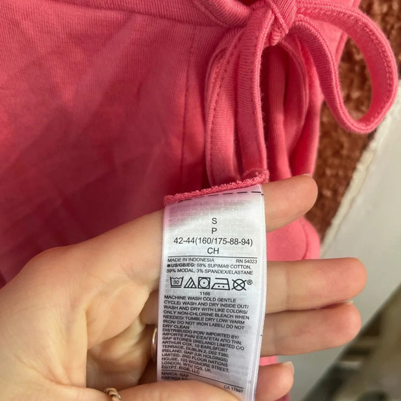 GAP Women’s Modern Wrap-Front Dress Apple Blossom Size Small Pima Cotton - Picture 3 of 5